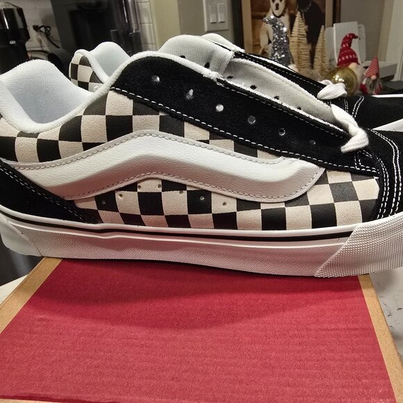 Vans Knu Skool Black White VN000D22BPB Sneaker Shoe Trainer Checkerboard SZ 11 - Picture 1 of 12